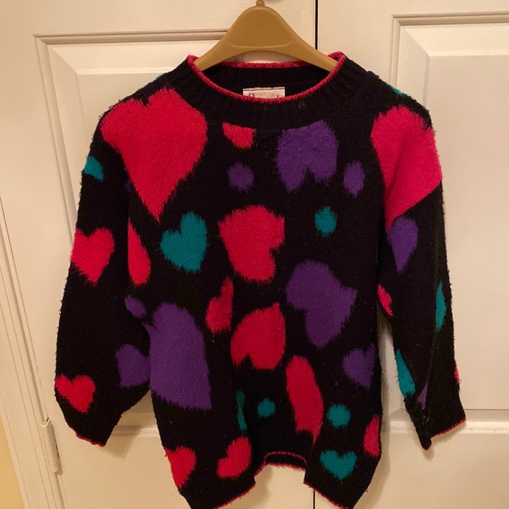 Colorful Mohair Valentine Sweater